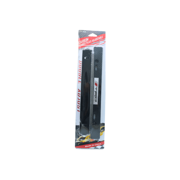 TRD Carbon Fiber Adjustable Number Plate Frame - Image 2